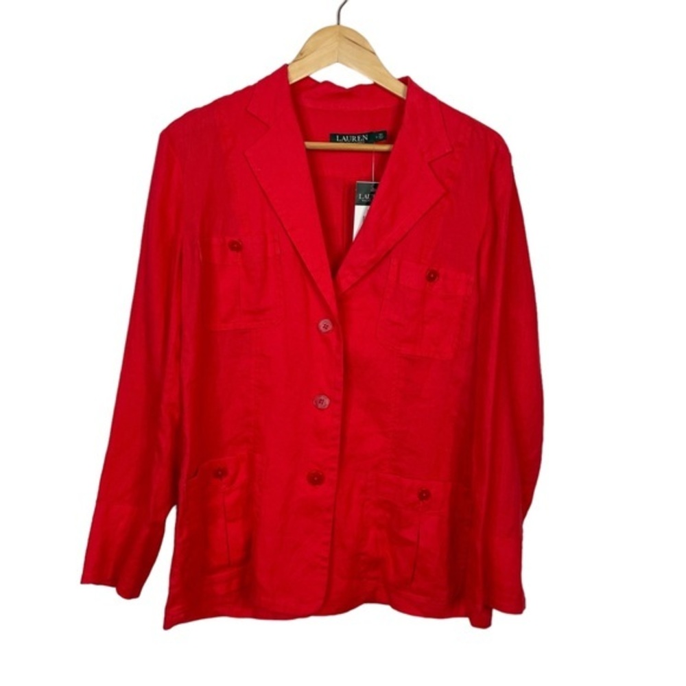LAUREN Ralph Lauren 100% Linen Lightweight Blazer